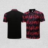 Camiseta Polo del Manchester United 22-23 Negro y Rojo