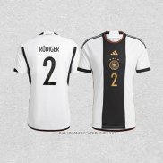 Camiseta Primera Alemania Jugador Rudiger 2022