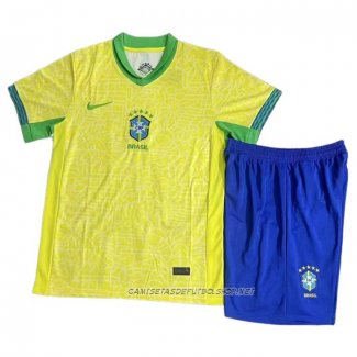 Camiseta Primera Brasil 2024 Nino