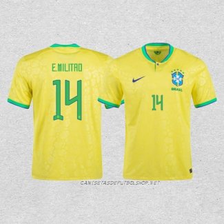 Camiseta Primera Brasil Jugador E.Militao 2022