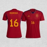 Camiseta Primera Espana Jugador Rodrigo 2022