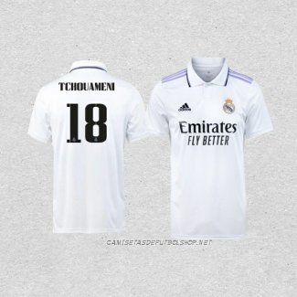 Camiseta Primera Real Madrid Jugador Tchouameni 22-23