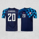 Camiseta Segunda Croacia Jugador Gvardiol 2022