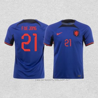 Camiseta Segunda Paises Bajos Jugador F.De Jong 2022