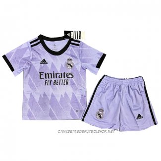 Camiseta Segunda Real Madrid 22-23 Nino