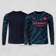 Camiseta Tercera Manchester City 23-24 Manga Larga