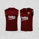 Camiseta de Entrenamiento Barcelona 21-22 Sin Mangas Rojo