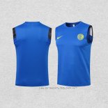 Camiseta de Entrenamiento Inter Milan 21-22 Sin Mangas Azul