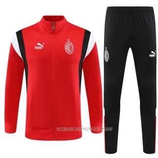 Chandal de Chaqueta del AC Milan 23-24 Nino Rojo