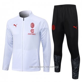 Chandal de Chaqueta del AC Milan 23-24 Blanco