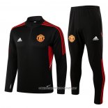 Chandal de Sudadera del Manchester United 22-23 Negro