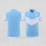 Camiseta Polo del Manchester City 22-23 Azul y Blanco