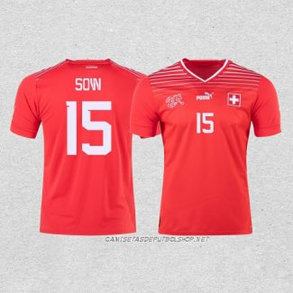 Camiseta Primera Suiza Jugador Sow 2022