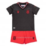 Camiseta Segunda Stoke City 22-23 Nino Negro