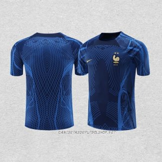 Camiseta de Entrenamiento Francia 22-23 Azul Oscuro