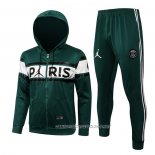 Chandal con Capucha del Paris Saint-Germain 21-22 Verde