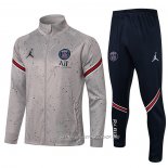 Chandal de Chaqueta del Paris Saint-Germain Jordan 21-22 Gris