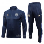 Chandal de Sudadera del Arsenal 23-24 Nino Azul