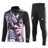 Chandal de Sudadera del Japon Dragon 24-25 Nino Negro y Rosa