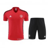 Chandal del Manchester United 22-23 Manga Corta Rojo - Pantalon Corto