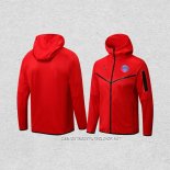 Chaqueta con Capucha del Paris Saint-Germain Jordan 22-23 Rojo