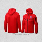 Chaqueta con Capucha del Paris Saint-Germain Jordan 22-23 Rojo