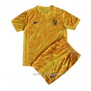 Camiseta Francia Portero 2024 Nino Amarillo