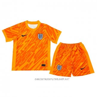 Camiseta Inglaterra Portero 2024 Nino Naranja