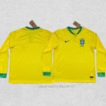 Camiseta Primera Brasil 2022 Manga Larga