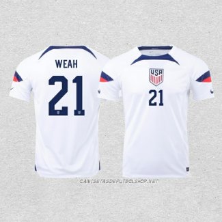 Camiseta Primera Estados Unidos Jugador Weah 2022