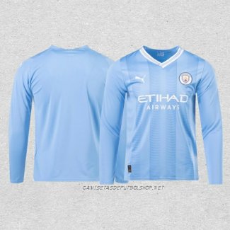 Camiseta Primera Manchester City 23-24 Manga Larga