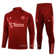 Chandal de Sudadera del Manchester United 23-24 Rojo