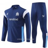 Chandal de Sudadera del Olympique Marsella 23-24 Nino Azul