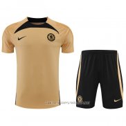 Chandal del Chelsea 22-23 Manga Corta Oro - Pantalon Corto