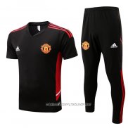 Chandal del Manchester United 22-23 Manga Corta Negro