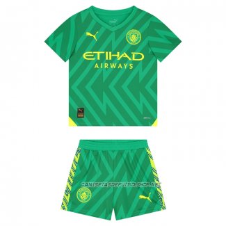 Camiseta Manchester City Portero 23-24 Nino Verde