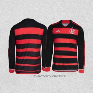 Camiseta Primera Flamengo 2024 Manga Larga