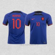 Camiseta Segunda Paises Bajos Jugador Memphis 2022