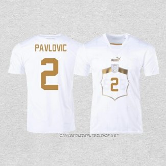 Camiseta Segunda Serbia Jugador Pavlovic 2022