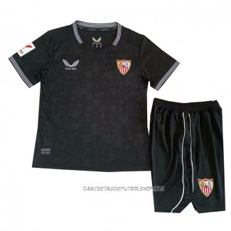 Camiseta Sevilla Portero 23-24 Nino Negro