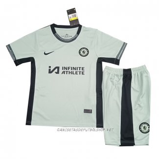 Camiseta Tercera Chelsea 23-24 Nino