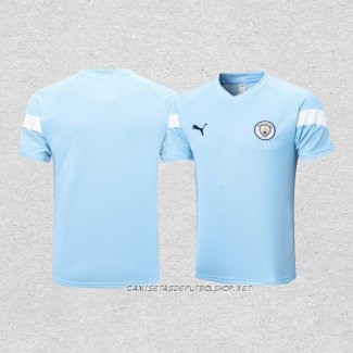 Camiseta de Entrenamiento Manchester City 22-23 Azul