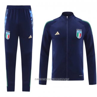 Chandal de Chaqueta del Italia 24-25 Azul