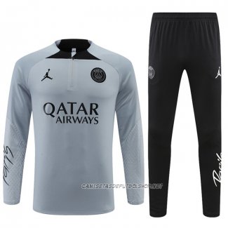 Chandal de Sudadera del Paris Saint-Germain Jordan 22-23 Gris