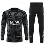 Chandal de Sudadera del Paris Saint-Germain Jordan 22-23 Negro y Gris