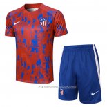 Chandal del Atletico Madrid 23-24 Manga Corta Rojo - Pantalon Corto