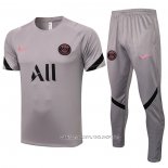 Chandal del Paris Saint-Germain 21-22 Manga Corta Gris