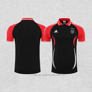 Camiseta Polo del Ajax 22-23 Negro y Rojo