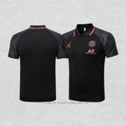 Camiseta Polo del Paris Saint-Germain Jordan 22-23 Negro