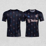 Camiseta Pre Partido del Manchester United 2022 Negro